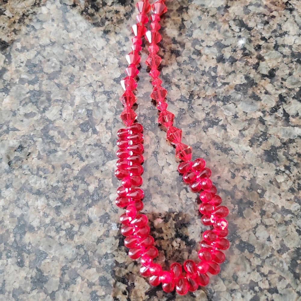 Red bead necklace